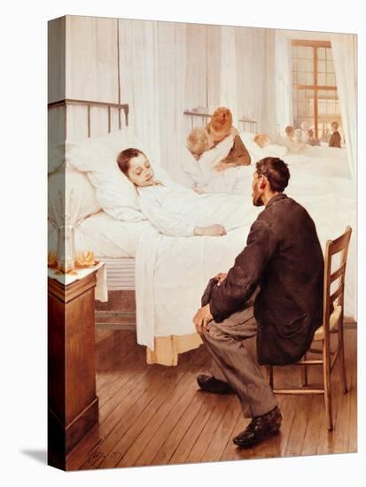 Visiting Day at the Hospital, 1889-Jules Jean Geoffroy-Premier Image Canvas