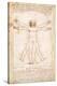 Vitruvius Man-Leonardo da Vinci-Stretched Canvas