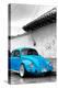 ¡Viva Mexico! B&W Collection - Blue VW Beetle in San Cristobal de Las Casas-Philippe Hugonnard-Premier Image Canvas