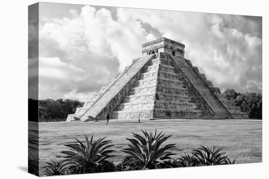 ¡Viva Mexico! B&W Collection - El Castillo Pyramid II - Chichen Itza-Philippe Hugonnard-Premier Image Canvas