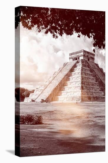 ¡Viva Mexico! B&W Collection - El Castillo Pyramid in Chichen Itza IX-Philippe Hugonnard-Premier Image Canvas