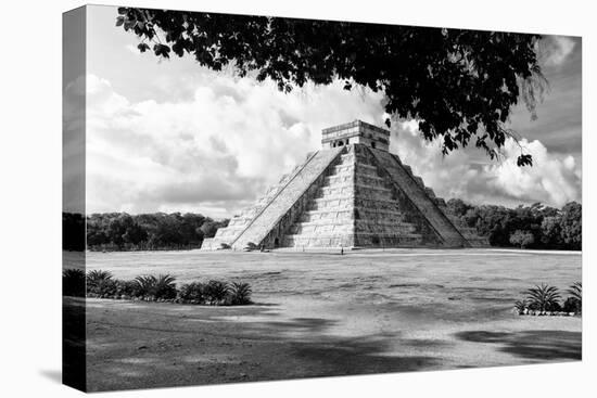 ¡Viva Mexico! B&W Collection - El Castillo Pyramid in Chichen Itza VIII-Philippe Hugonnard-Premier Image Canvas