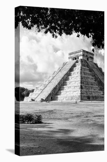¡Viva Mexico! B&W Collection - El Castillo Pyramid in Chichen Itza XI-Philippe Hugonnard-Premier Image Canvas