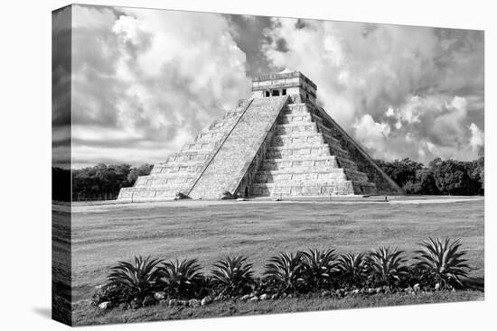 ¡Viva Mexico! B&W Collection - El Castillo Pyramid VIII - Chichen Itza-Philippe Hugonnard-Premier Image Canvas