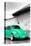 ¡Viva Mexico! B&W Collection - Green VW Beetle in San Cristobal de Las Casas-Philippe Hugonnard-Premier Image Canvas