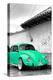 ¡Viva Mexico! B&W Collection - Green VW Beetle in San Cristobal de Las Casas-Philippe Hugonnard-Premier Image Canvas