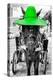 ¡Viva Mexico! B&W Collection - Horse with Green straw Hat-Philippe Hugonnard-Premier Image Canvas