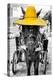 ¡Viva Mexico! B&W Collection - Horse with Yellow straw Hat-Philippe Hugonnard-Premier Image Canvas