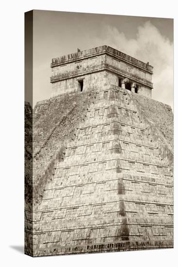 ¡Viva Mexico! B&W Collection - Pyramid Chichen Itza III-Philippe Hugonnard-Premier Image Canvas