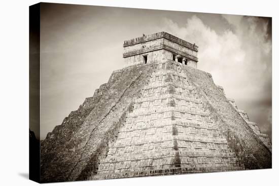 ¡Viva Mexico! B&W Collection - Pyramid Chichen Itza-Philippe Hugonnard-Premier Image Canvas