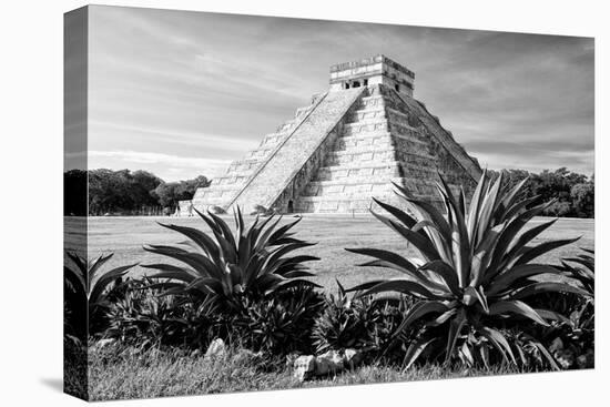 ¡Viva Mexico! B&W Collection - Pyramid of Chichen Itza II-Philippe Hugonnard-Premier Image Canvas