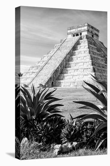 ¡Viva Mexico! B&W Collection - Pyramid of Chichen Itza IV-Philippe Hugonnard-Premier Image Canvas