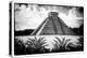 ¡Viva Mexico! B&W Collection - Pyramid of Chichen Itza V-Philippe Hugonnard-Premier Image Canvas