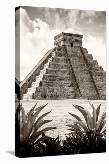 ¡Viva Mexico! B&W Collection - Pyramid of Chichen Itza VIII-Philippe Hugonnard-Premier Image Canvas