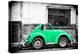 ¡Viva Mexico! B&W Collection - Small Green VW Beetle Car-Philippe Hugonnard-Premier Image Canvas
