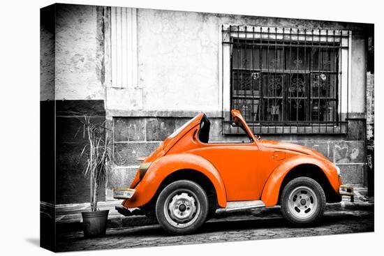 ¡Viva Mexico! B&W Collection - Small Orange VW Beetle Car-Philippe Hugonnard-Premier Image Canvas