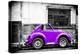 ¡Viva Mexico! B&W Collection - Small Red Purple Beetle Car-Philippe Hugonnard-Premier Image Canvas