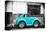 ¡Viva Mexico! B&W Collection - Small Turquoise VW Beetle Car-Philippe Hugonnard-Premier Image Canvas