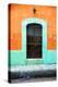 ¡Viva Mexico! Collection - 19e Door and Orange Wall-Philippe Hugonnard-Premier Image Canvas