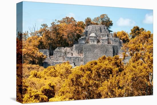 ¡Viva Mexico! Collection - Ancient Maya City within the jungle in Autumn of Calakmul-Philippe Hugonnard-Premier Image Canvas