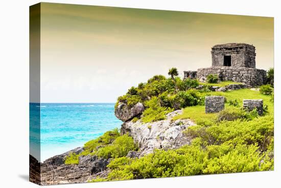 ¡Viva Mexico! Collection - Ancient Mayan Fortress in Riviera Maya at Sunset - Tulum-Philippe Hugonnard-Premier Image Canvas