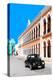 ¡Viva Mexico! Collection - Black VW Beetle and Orange Architecture - Campeche-Philippe Hugonnard-Premier Image Canvas