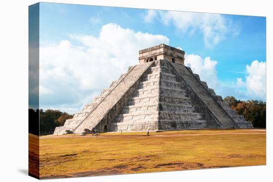 ¡Viva Mexico! Collection - El Castillo Pyramid with Fall Colors in Chichen Itza-Philippe Hugonnard-Premier Image Canvas