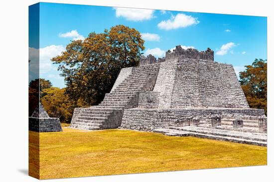 ¡Viva Mexico! Collection - Maya Archaeological Site with Fall Colors II - Edzna Campeche-Philippe Hugonnard-Premier Image Canvas