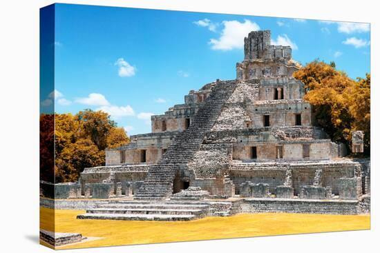 ¡Viva Mexico! Collection - Maya Archaeological Site with Fall Colors IV - Edzna Campeche-Philippe Hugonnard-Premier Image Canvas