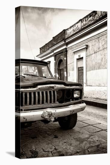 ¡Viva Mexico! Collection - Old Black Jeep and Colorful Street IV-Philippe Hugonnard-Premier Image Canvas