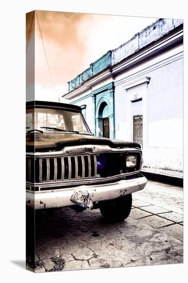 ¡Viva Mexico! Collection - Old Black Jeep and Colorful Street VIII-Philippe Hugonnard-Premier Image Canvas