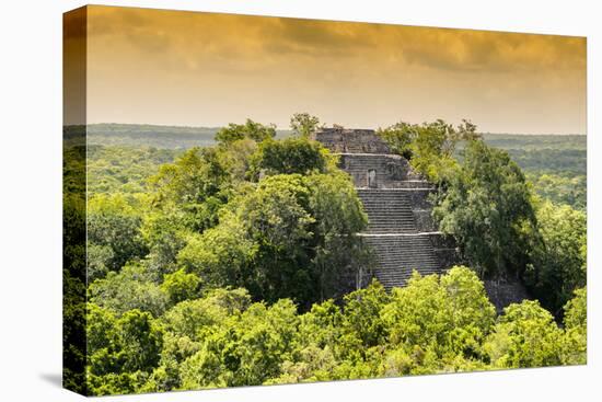 ¡Viva Mexico! Collection - Pyramid in Mayan City at Sunset of Calakmul-Philippe Hugonnard-Premier Image Canvas