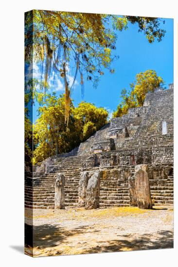 ¡Viva Mexico! Collection - Ruins of the ancient Mayan city with Fall Colors of Calakmul II-Philippe Hugonnard-Premier Image Canvas