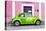 ¡Viva Mexico! Collection - The Kelly Green VW Beetle Car with Light Pink Street Wall-Philippe Hugonnard-Premier Image Canvas