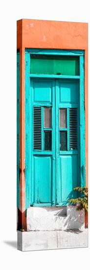 ¡Viva Mexico! Collection - Turquoise Window and Coral Wall-Philippe Hugonnard-Premier Image Canvas