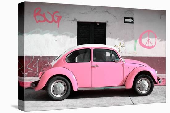 ¡Viva Mexico! Collection - VW Beetle Car and Light Pink Graffiti-Philippe Hugonnard-Premier Image Canvas