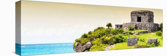 ¡Viva Mexico! Panoramic Collection - Ancient Mayan Fortress in Riviera Maya - Tulum III-Philippe Hugonnard-Premier Image Canvas