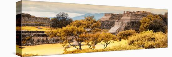 ¡Viva Mexico! Panoramic Collection - Pyramid of Monte Alban with Fall Colors-Philippe Hugonnard-Premier Image Canvas