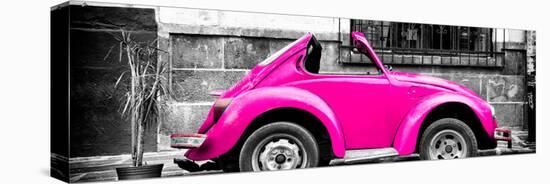 ¡Viva Mexico! Panoramic Collection - Small Deep Pink VW Beetle Car-Philippe Hugonnard-Premier Image Canvas