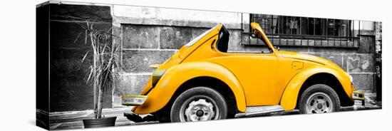 ¡Viva Mexico! Panoramic Collection - Small Gold VW Beetle Car-Philippe Hugonnard-Premier Image Canvas