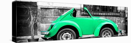 ¡Viva Mexico! Panoramic Collection - Small Green VW Beetle Car-Philippe Hugonnard-Premier Image Canvas