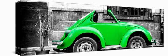 ¡Viva Mexico! Panoramic Collection - Small Kelly Green VW Beetle Car-Philippe Hugonnard-Premier Image Canvas