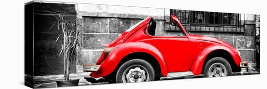 ¡Viva Mexico! Panoramic Collection - Small Red VW Beetle Car-Philippe Hugonnard-Premier Image Canvas