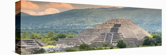 ¡Viva Mexico! Panoramic Collection - Teotihuacan Pyramid of the Sun II-Philippe Hugonnard-Premier Image Canvas