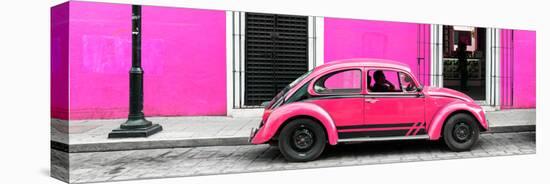 ¡Viva Mexico! Panoramic Collection - VW Beetle Car - Deep & Hot Pink-Philippe Hugonnard-Premier Image Canvas