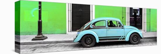 ¡Viva Mexico! Panoramic Collection - VW Beetle Car - Green & Powder Blue-Philippe Hugonnard-Premier Image Canvas