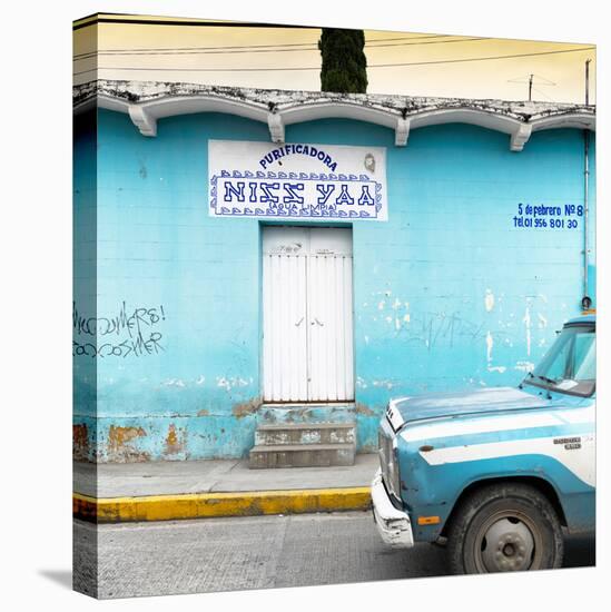 ¡Viva Mexico! Square Collection - "5 de febrero" Blue Wall-Philippe Hugonnard-Premier Image Canvas