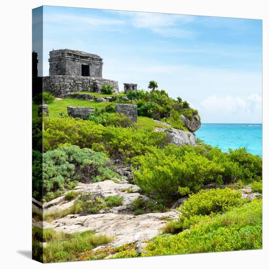 ¡Viva Mexico! Square Collection - Ancient Mayan Fortress in Riviera Maya IV - Tulum-Philippe Hugonnard-Premier Image Canvas