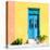 ¡Viva Mexico! Square Collection - Blue Door & Yellow Wall in Campeche-Philippe Hugonnard-Premier Image Canvas