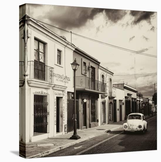 ¡Viva Mexico! Square Collection - Colorful Facades and White VW Beetle Car II-Philippe Hugonnard-Premier Image Canvas